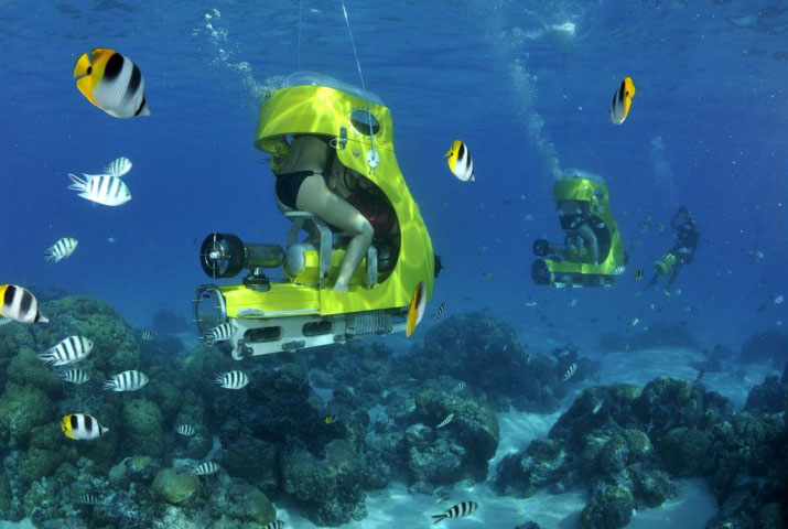 大溪地 波拉波拉水下自行车(水下自行车新奇体验 不需经验也可以畅游