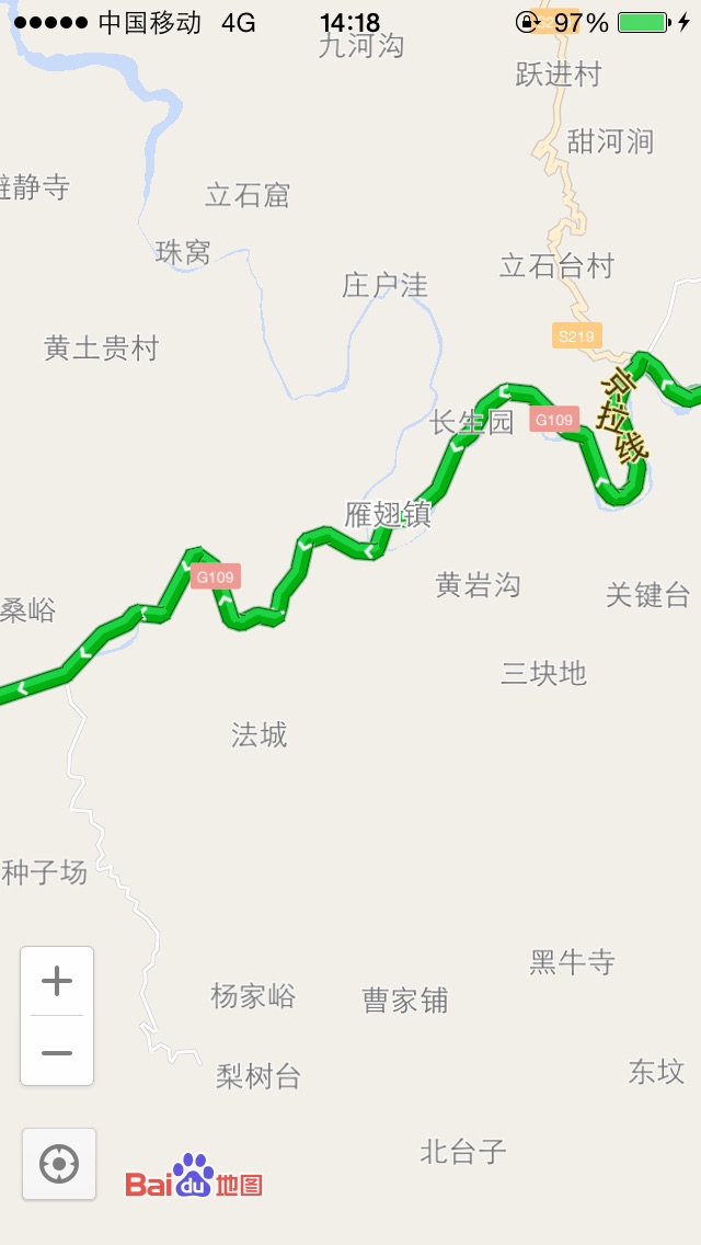 自駕線路:g109國道北京(城區)至門頭溝爨底下村一線天單程約100公里.