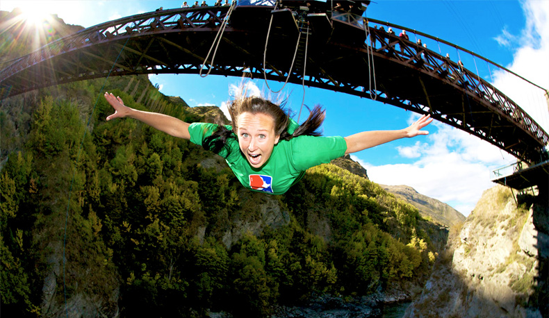 网红同款 蹦极 新西兰皇后镇卡瓦劳大桥蹦极 可双人蹦极赠送蹦极证书