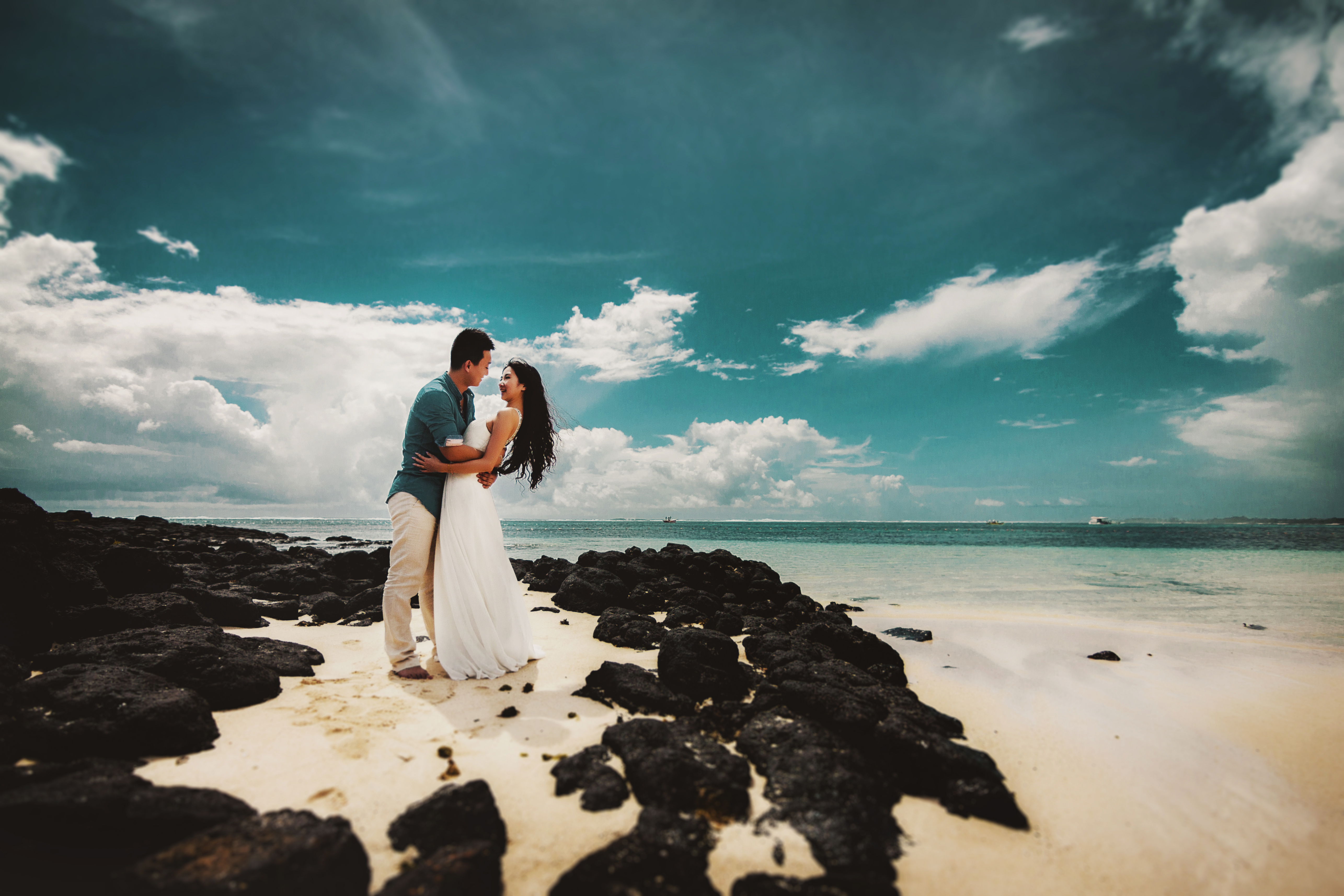 毛里求斯半天婚纱照跟拍旅拍蜜月照(专业国际摄影师 半天拍摄 )