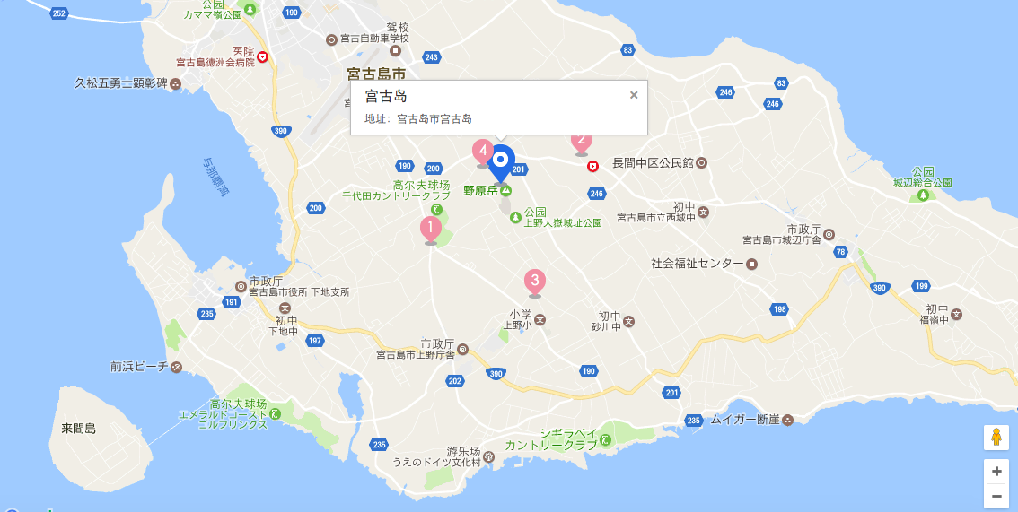 冲绳本岛和宫古岛地图图片