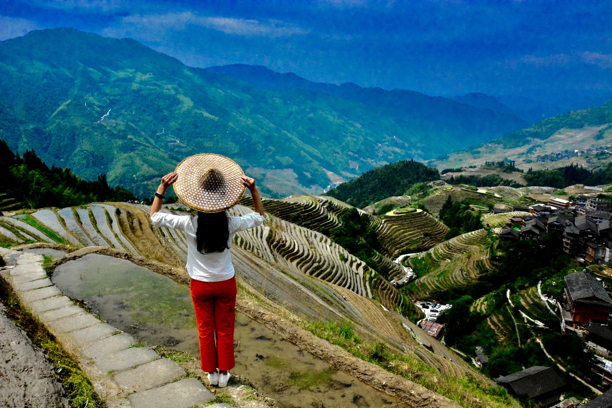 龙脊梯田,人间奇迹,世外桃源.