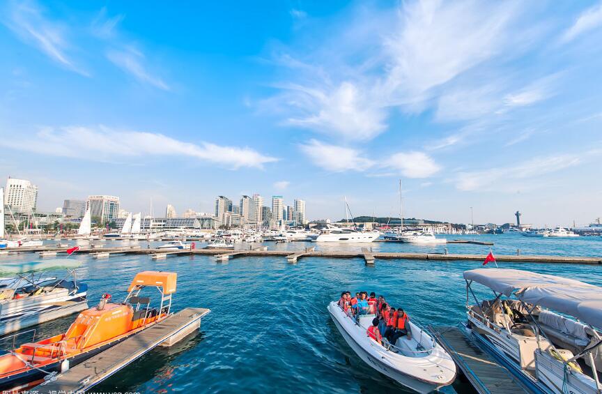 至尊版本青岛市区精华黄岛金沙滩一日游青啤南洋午餐跨海大桥沙滩管家