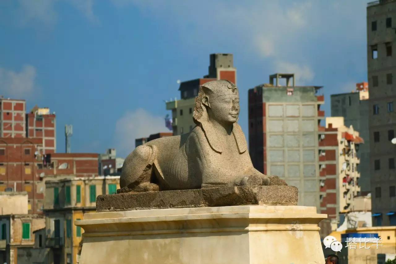 庞贝石柱前的狮身人面像▲庞贝石柱亚历山大是一个十分值得去的承市