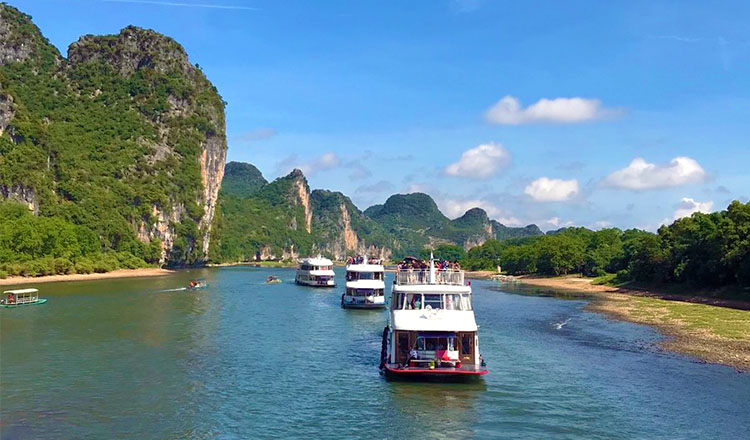 畅游5a全景漓江桂林阳朔漓江豪华三星四星游船一日游可升级溶洞奇观