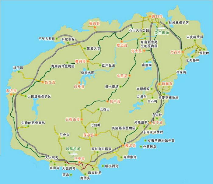 海南神州半岛地图图片