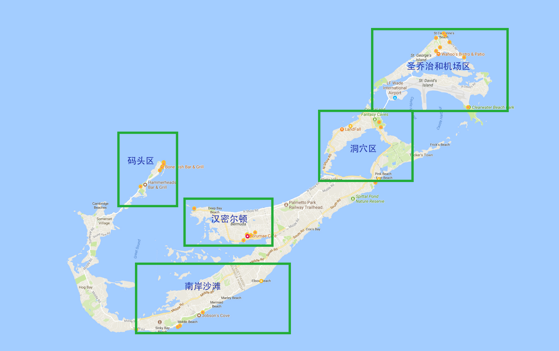 百慕大群岛地图图片