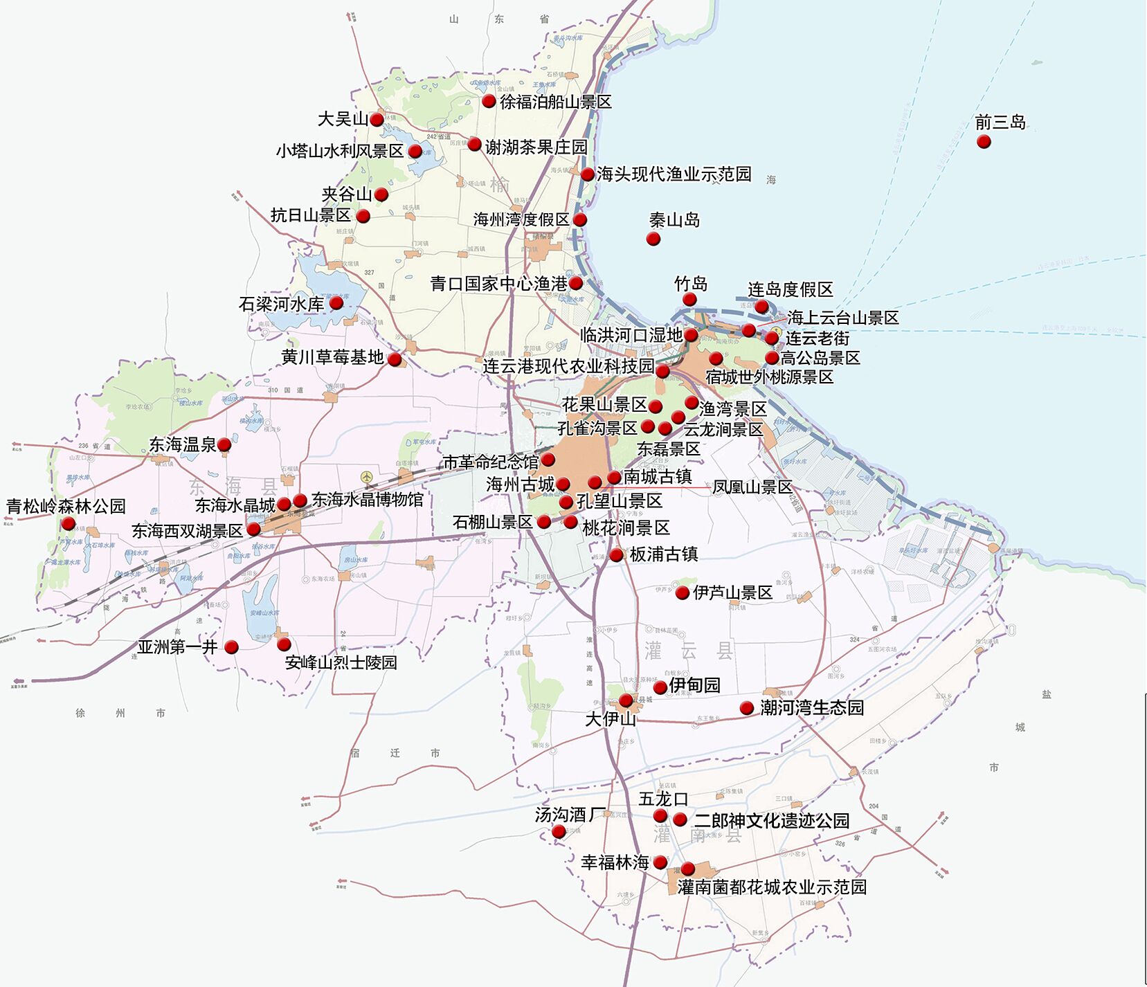 连云港市区地图高清版图片