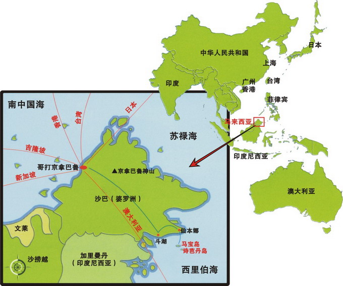 沙巴岛地图位置图片