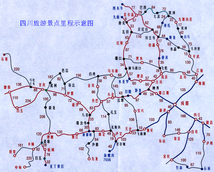 四川省景点分布图图片
