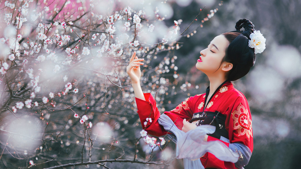 旅拍梅林似海暗香浮动赏千株梅花香雪海灵峰唯美汉服