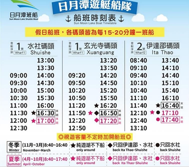 台湾日月潭交通船票急速出票