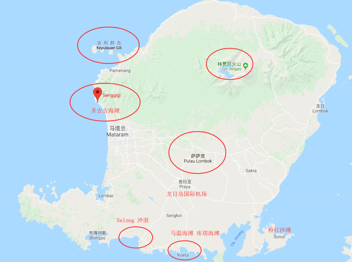                  :龙目岛地图