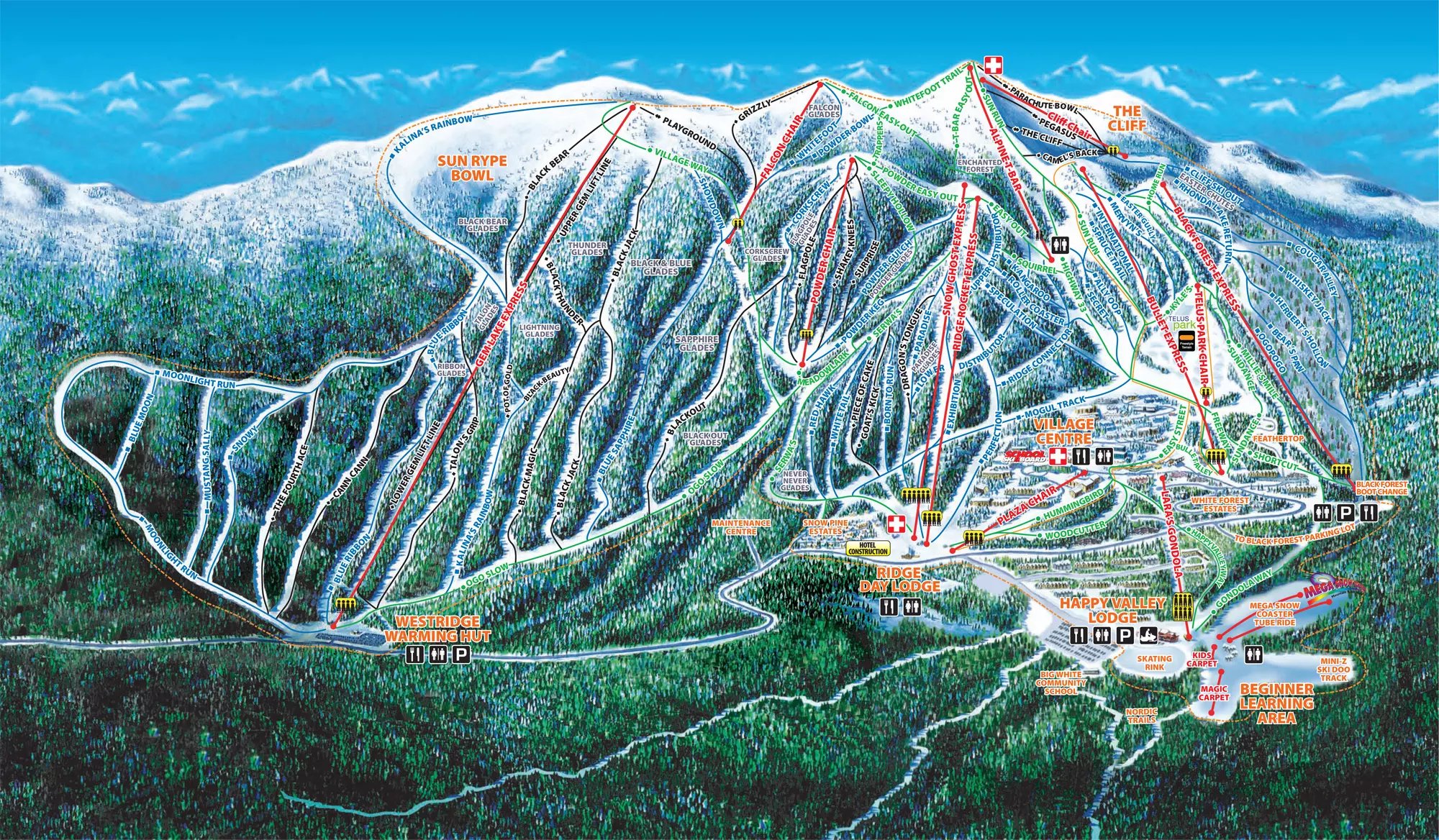 藏在加拿大的粉雪秘境,冬季的超级乐园—大白山滑雪场