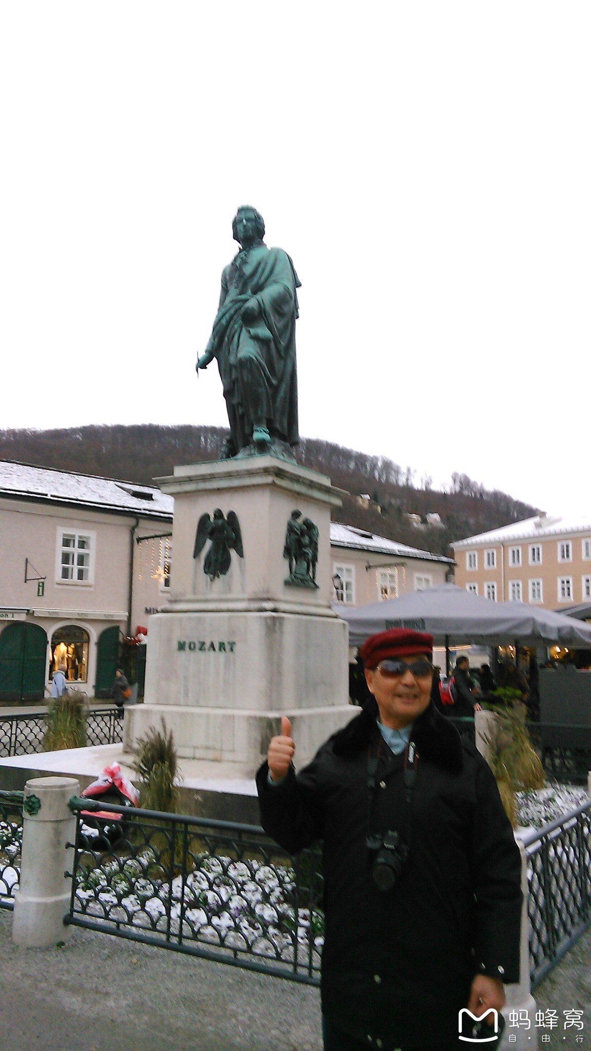 东欧六国之旅...游奥地利莫扎特故居及塑像风景...
