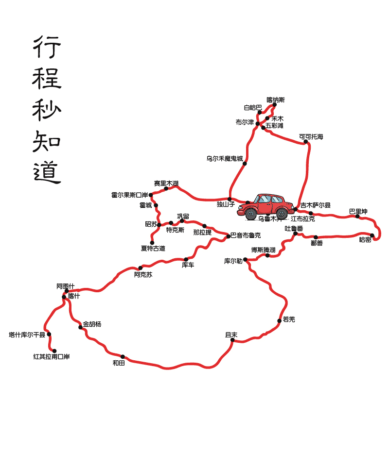 西域游·跨越南北疆大环线30日越野探险定制游(酒店舒