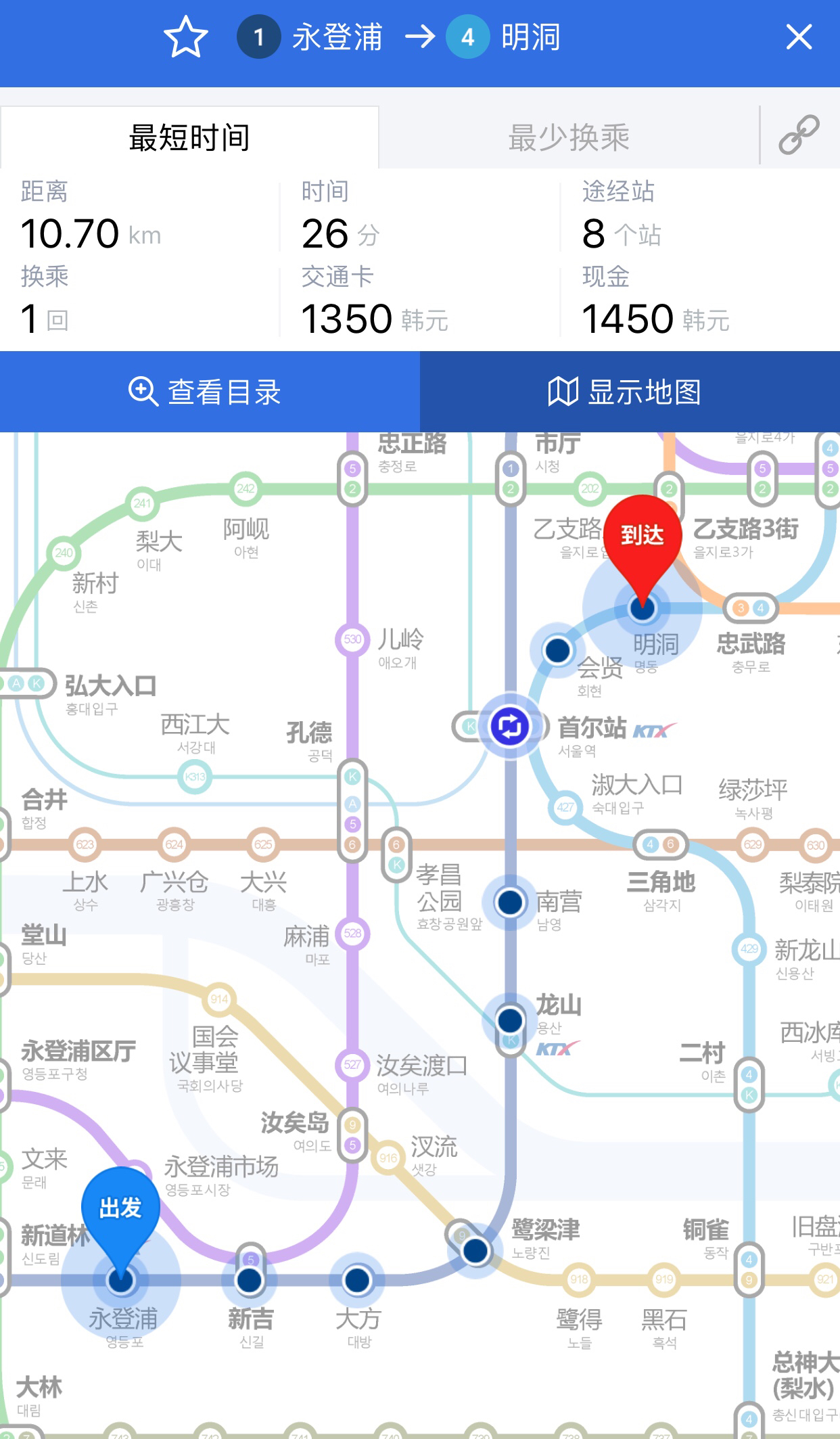 永登浦如何坐地铁去明洞 马蜂窝