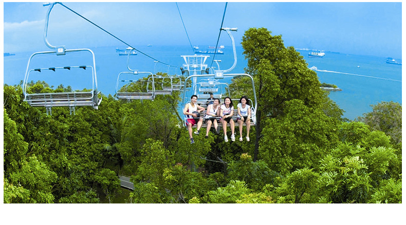 暑价促卖 新加坡圣淘沙斜坡滑车 空中吊椅门票(可选2/3/4圈)