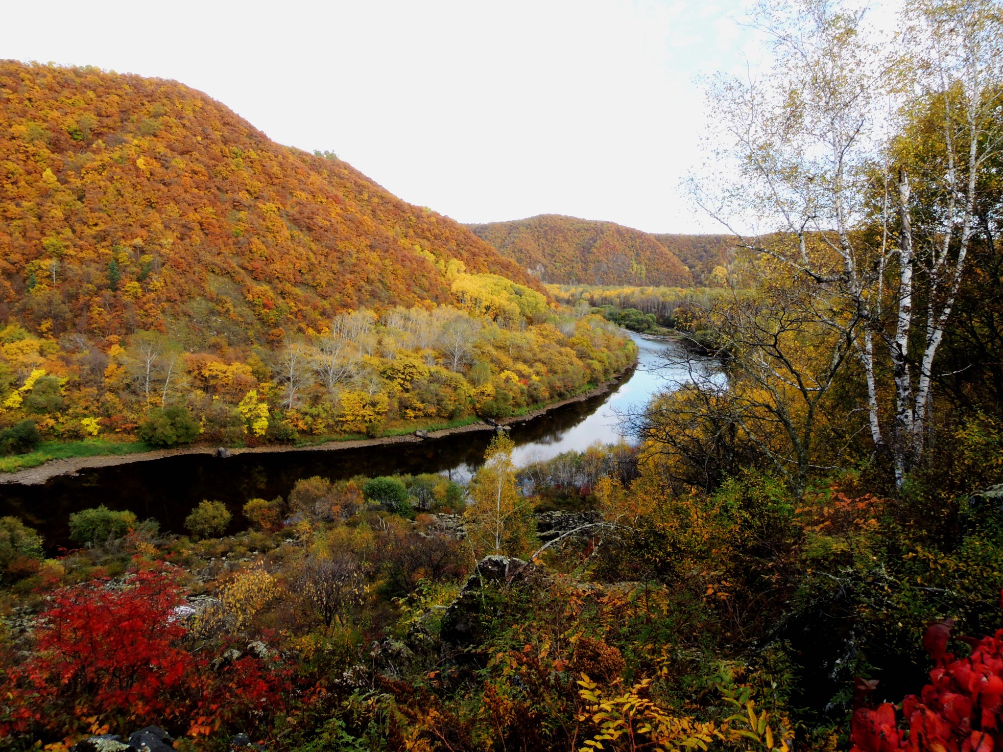 库尔滨河流淌的秋天
