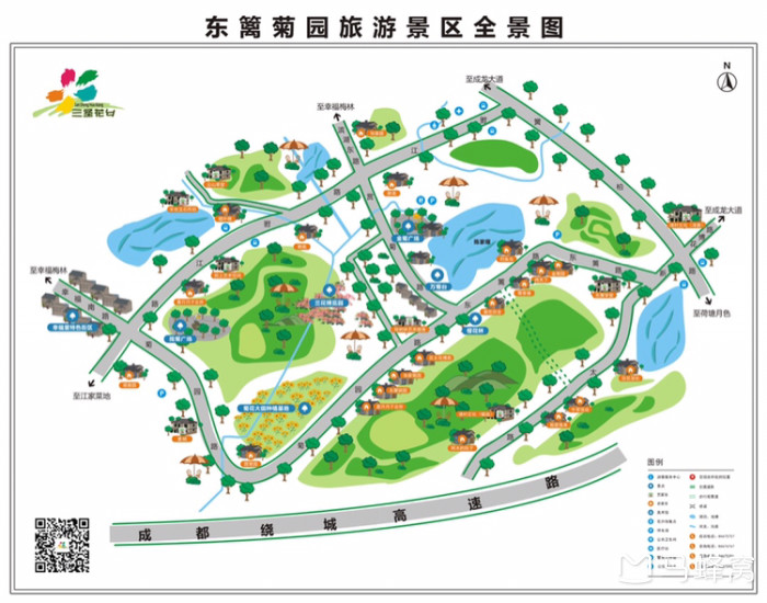 想去成都三圣花乡玩求一张三圣乡的景区地图
