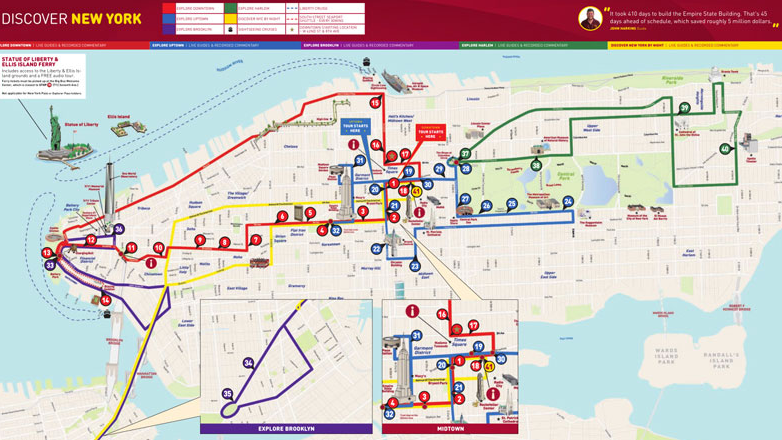 紐約bigbus觀光巴士票1到2日可選隨上隨下語音導覽