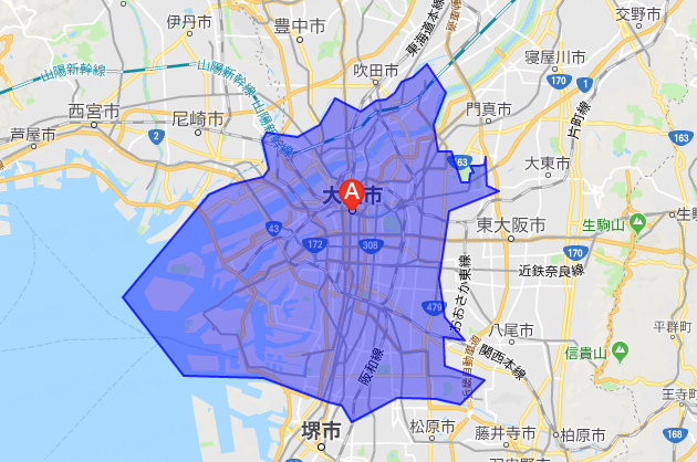 日本大阪超详细地图图片