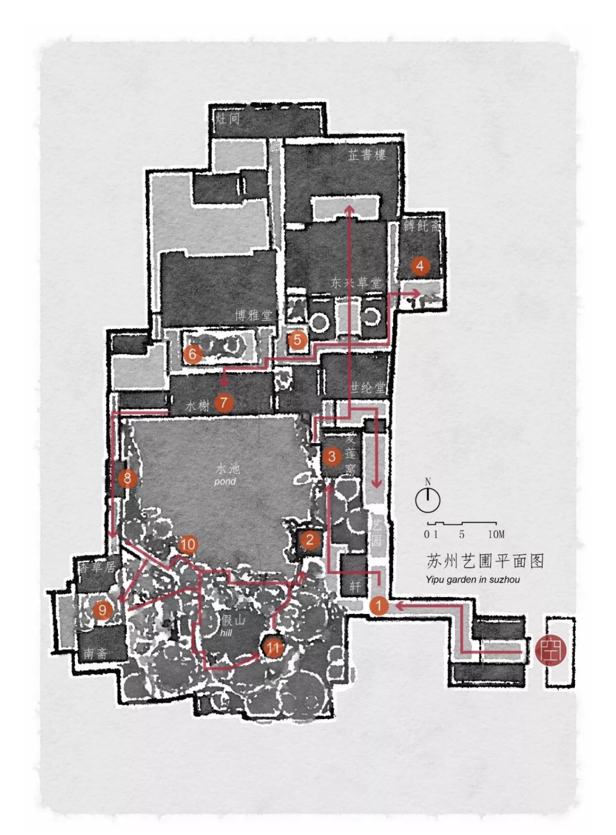 艺圃剖面图图片