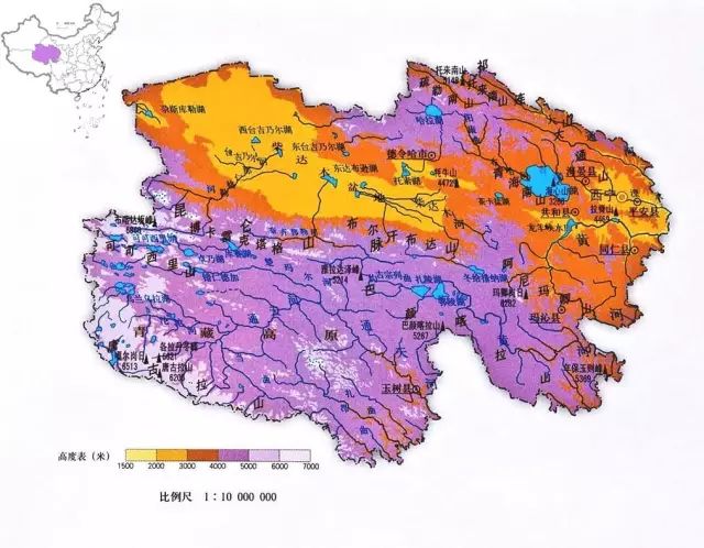 疆域辽阔海拔高青海是中国第四大行政区,疆域非常辽阔