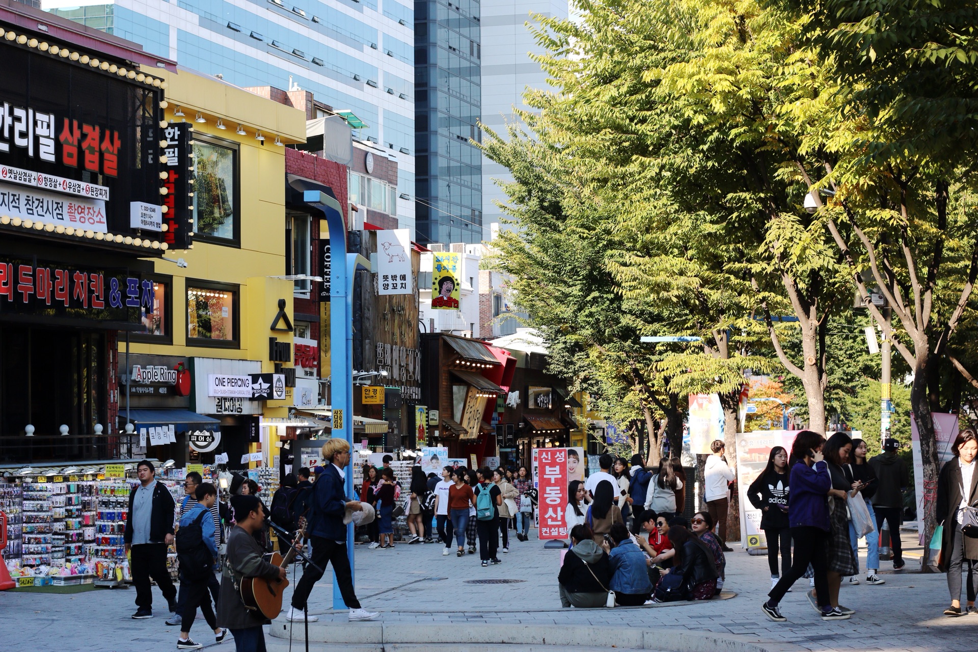 弘益大学(简称 弘大)是韩国排名前十的大学之一,尤其以艺术,美术