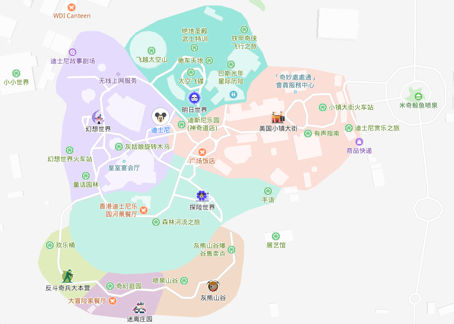 香港迪士尼乐园导览图图片