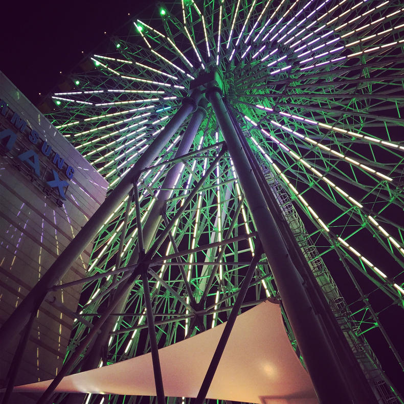 美丽华摩天轮的夜