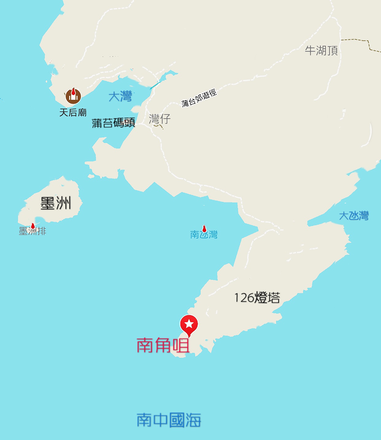 香港蒲台岛地图图片