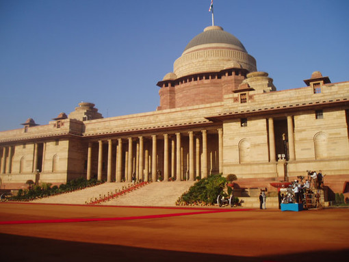 总统府( rashtrapati bhavan )(外观)是印度有名的地标建筑之一,现在