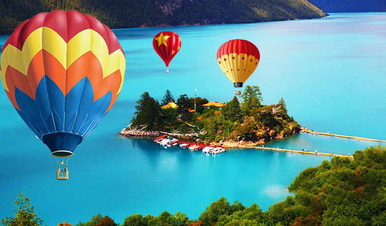 西藏拉萨全景纯玩8日游 巴松措热气球体验 结巴村原始村落徒步游 碧玉