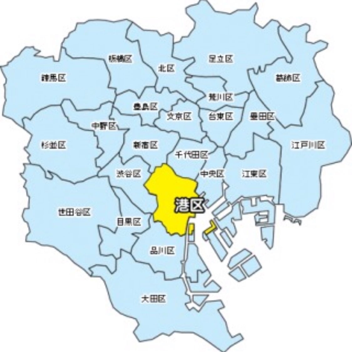 东京都区划地图图片