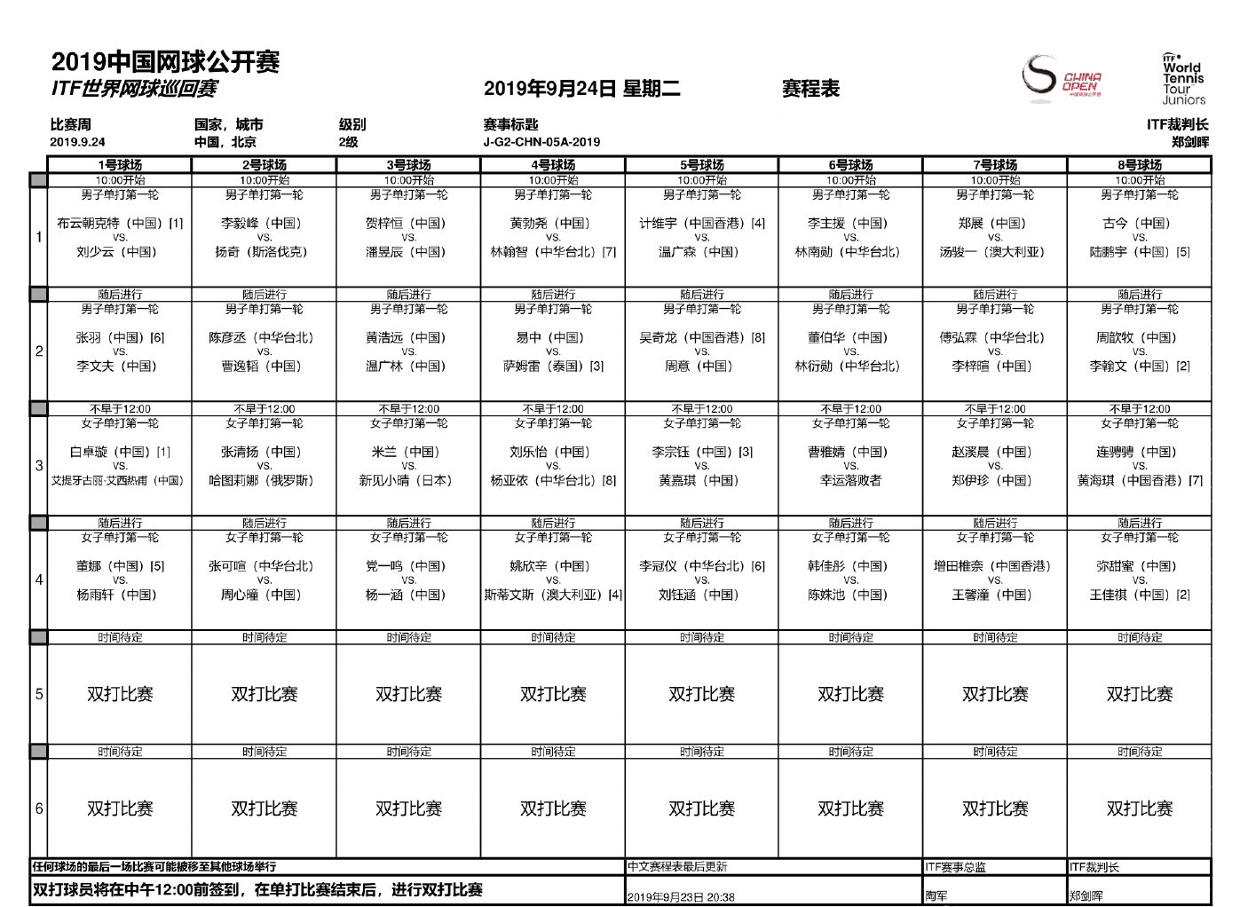 2025中国网球公开赛_中网赛程签表+直播比分一网打尽首届中国高校校友网球公开赛：重温青春的竞技盛宴即将开启！