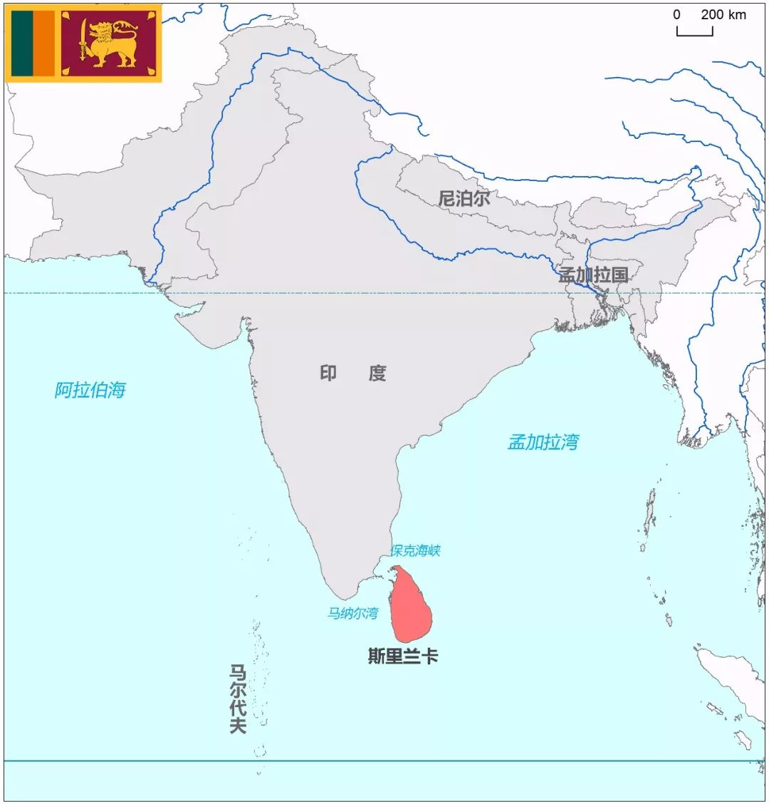 斯里兰卡岛地理位置图图片