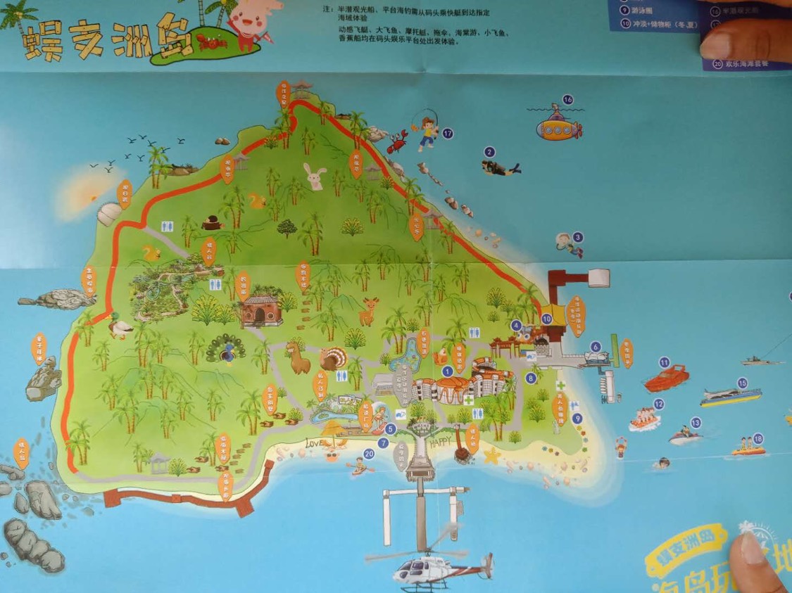 Sanya Wuzhizhou Island Tourist Map