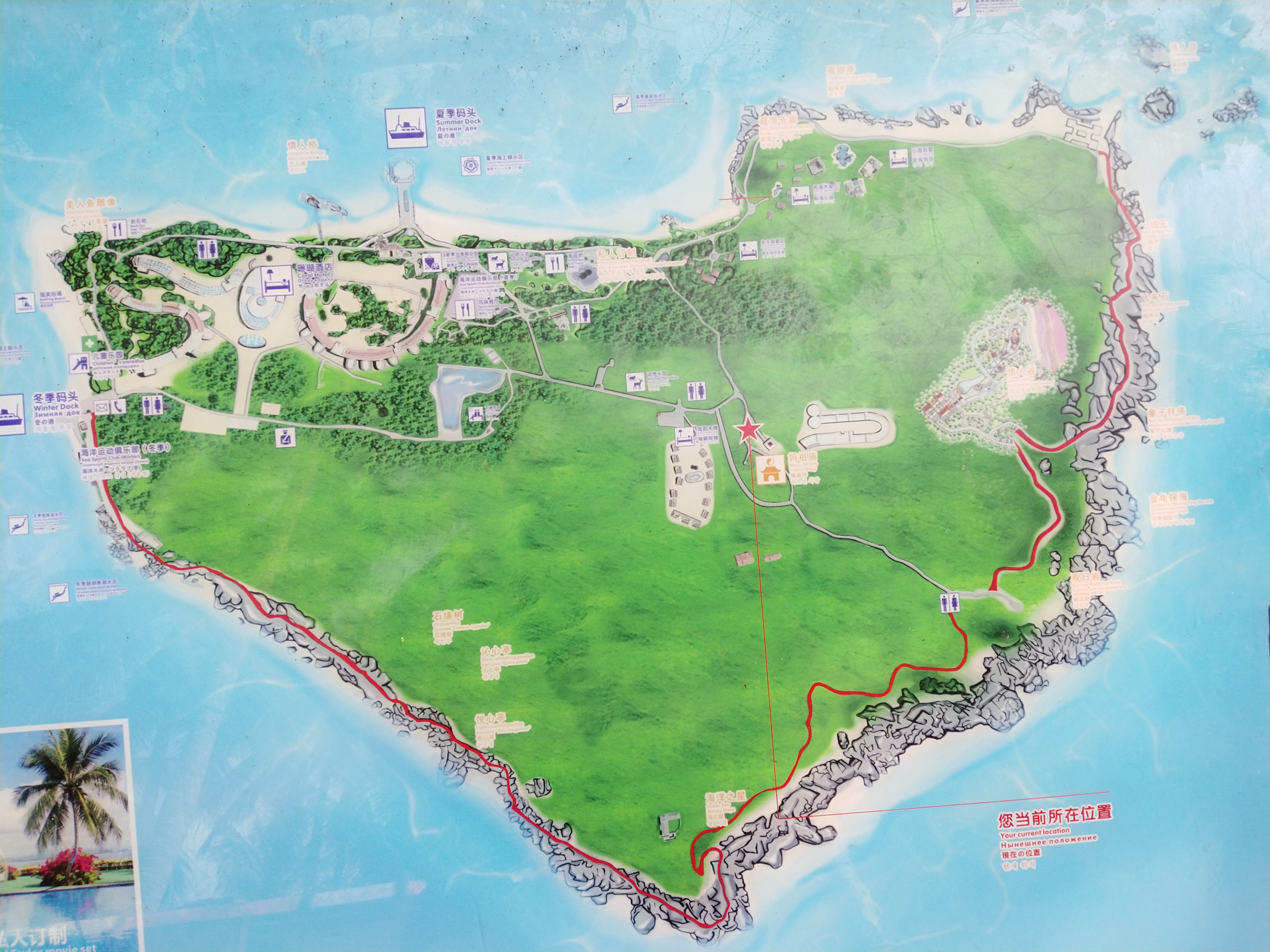 Sanya Wuzhizhou Island Tourist Map
