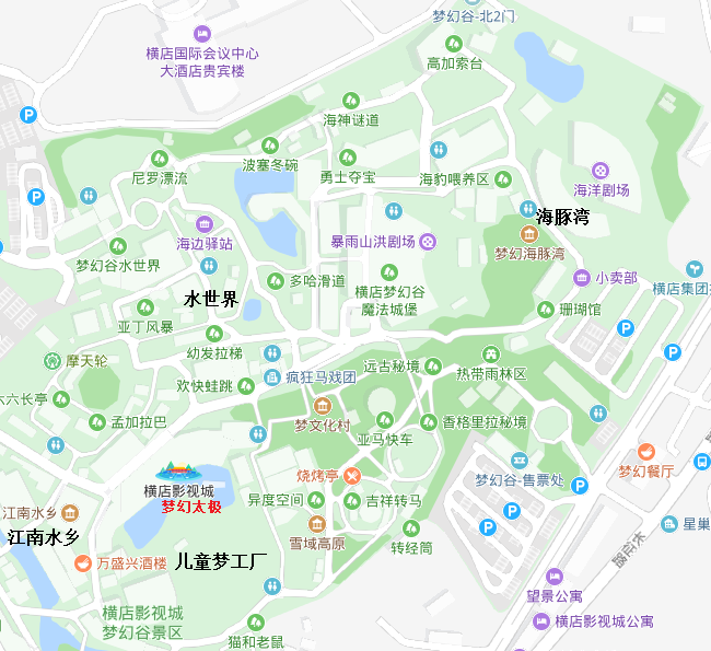 横店梦幻谷导览图图片