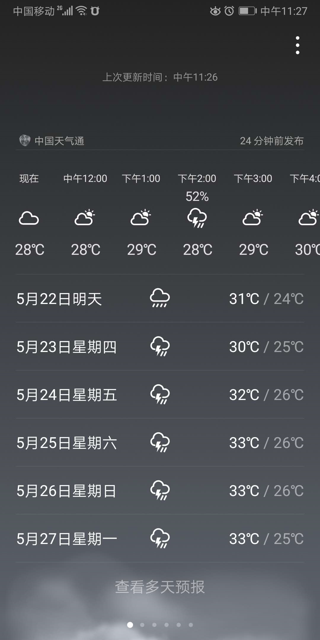 5月23日到5月26日 广州适合旅游么 天气预报雷阵雨 会一直下么 马蜂窝