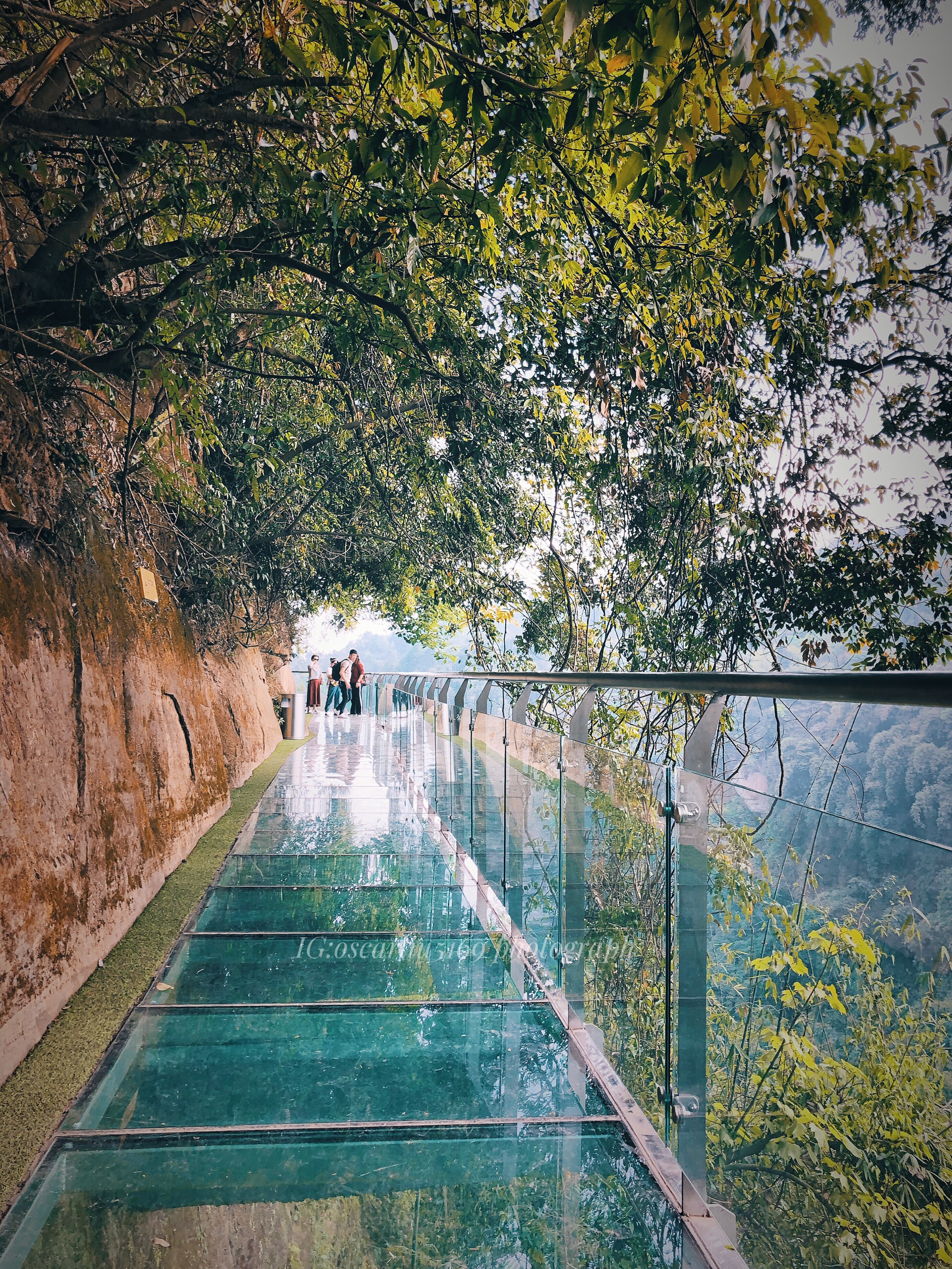 邛崃旅游景点玻璃栈道图片