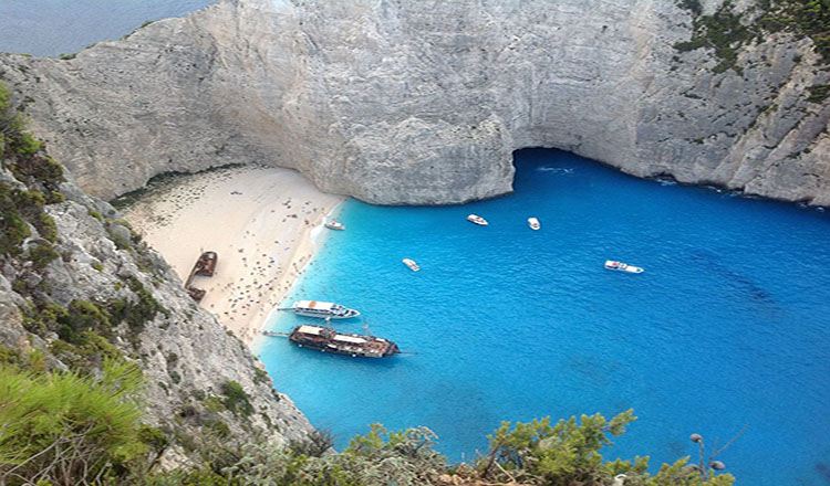 欧洲旅游 希腊扎金索斯岛 沉船湾 蓝洞环线半日游 含酒店接送