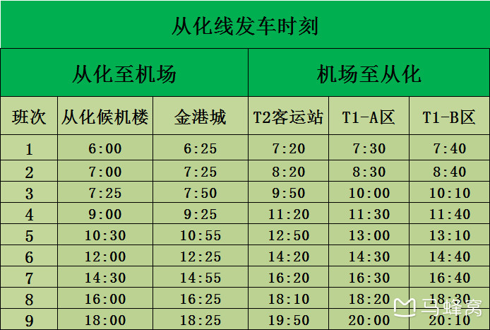 求广州白云机场空港快线时间表