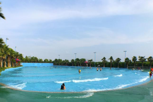 佛山西樵平沙岛水上乐园门票大型水寨冲浪池音乐喷池游泳池