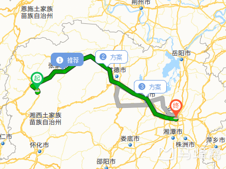 从芙蓉镇到长沙怎么走?