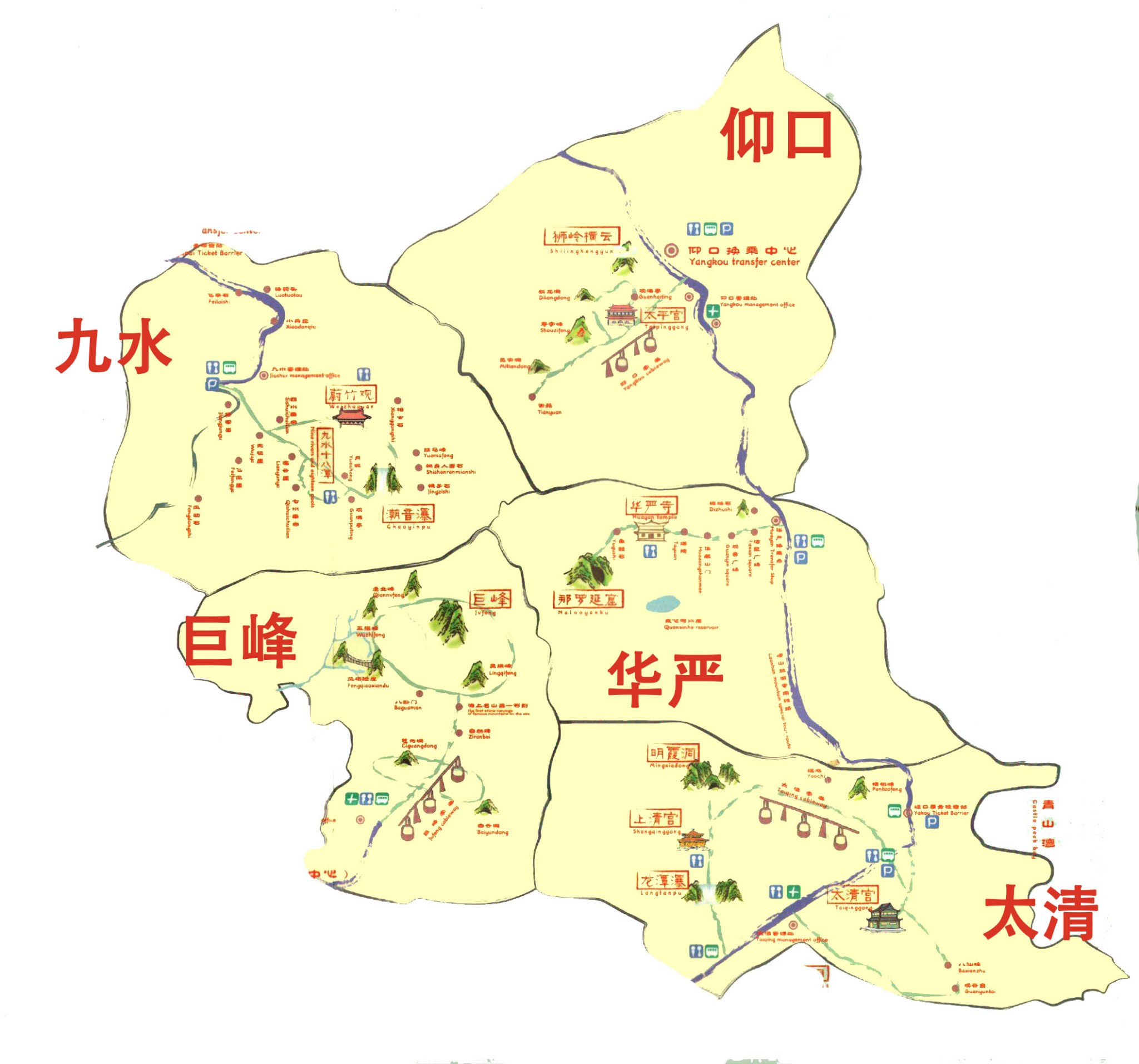               崂山游览区地图