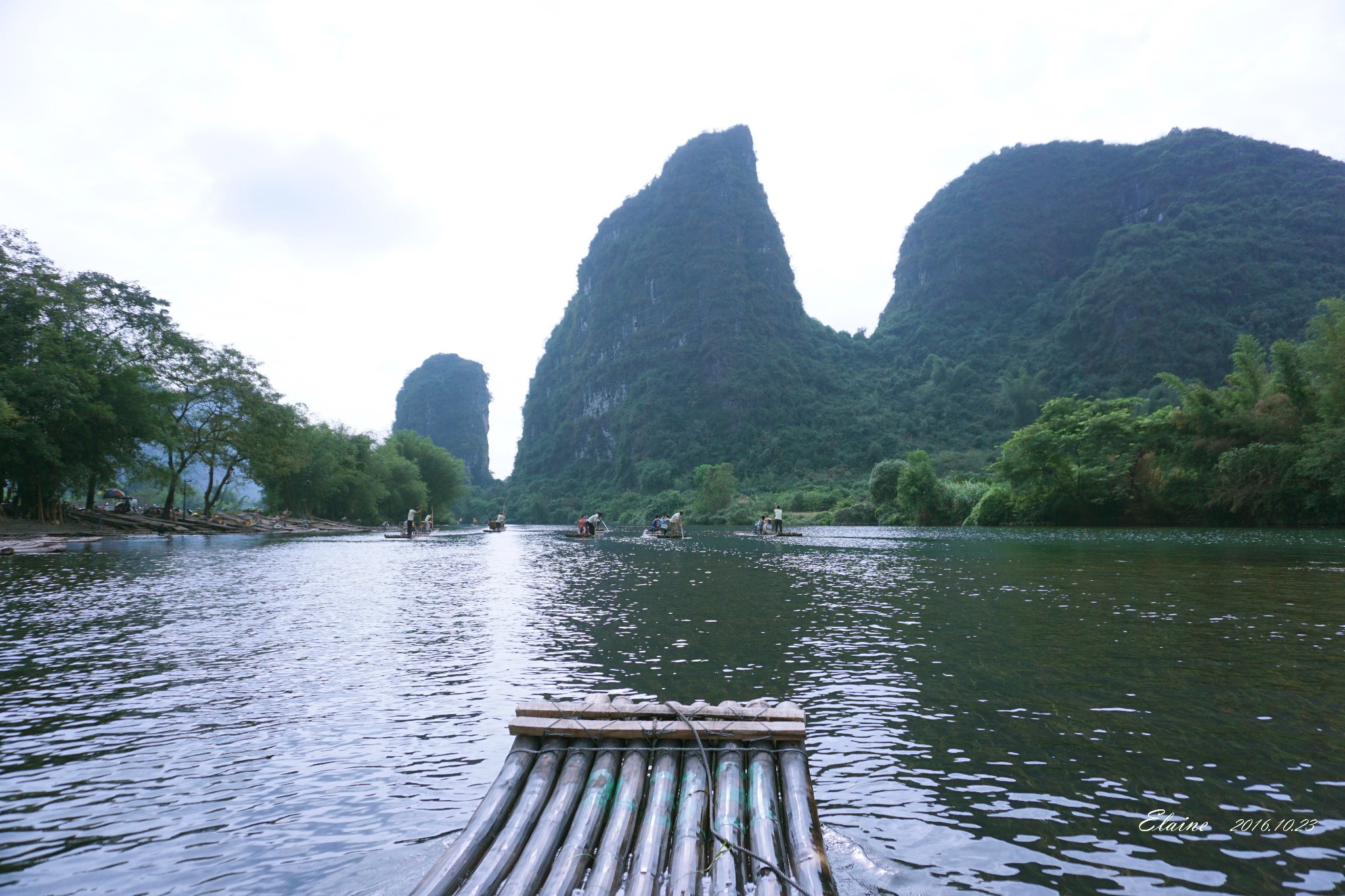 【廣西桂林】小竹排遊灕江,陽朔旅遊攻略 - 馬蜂窩