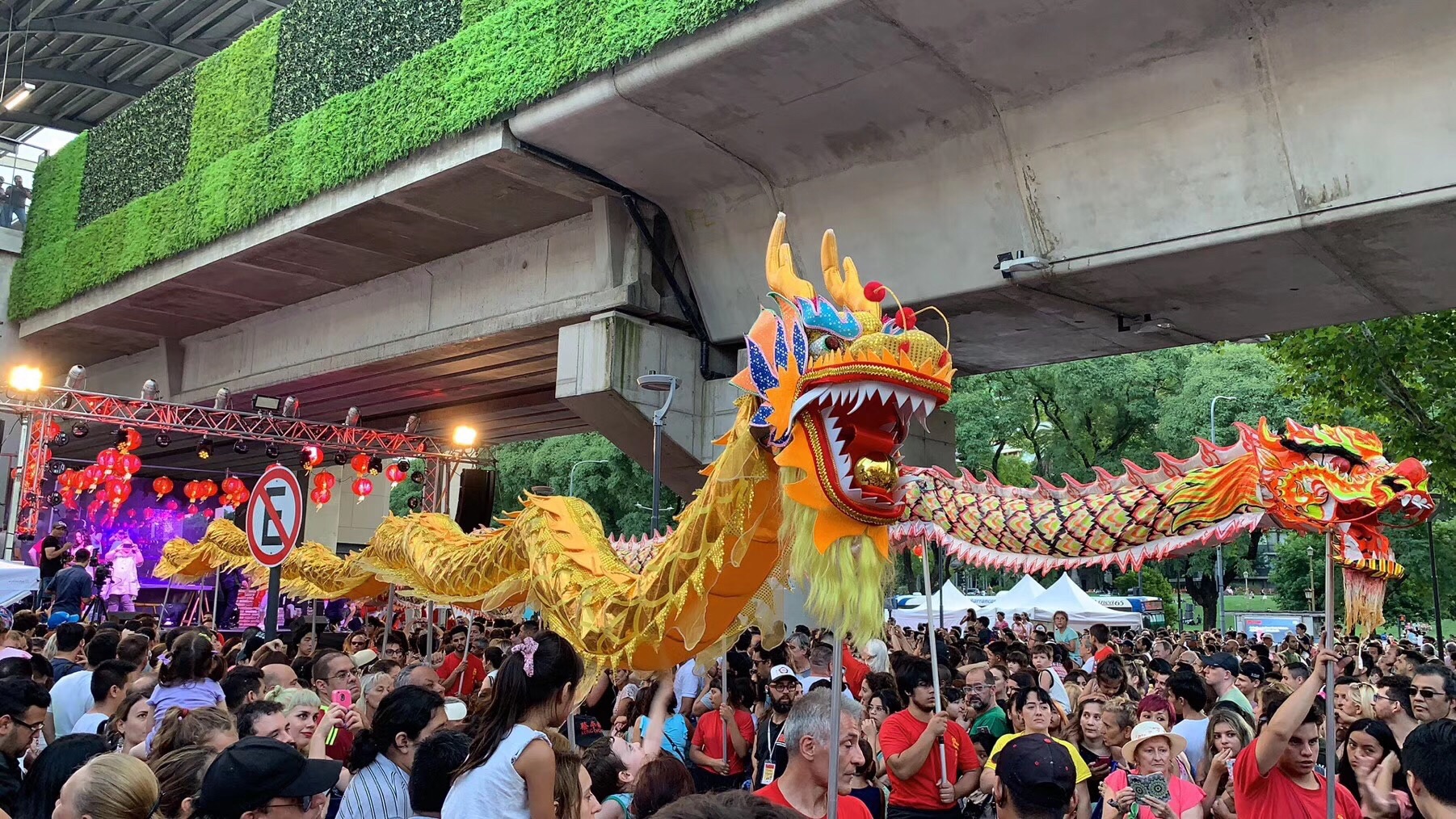 阿根廷首都布宜諾斯艾利斯中國城慶祝中國新年