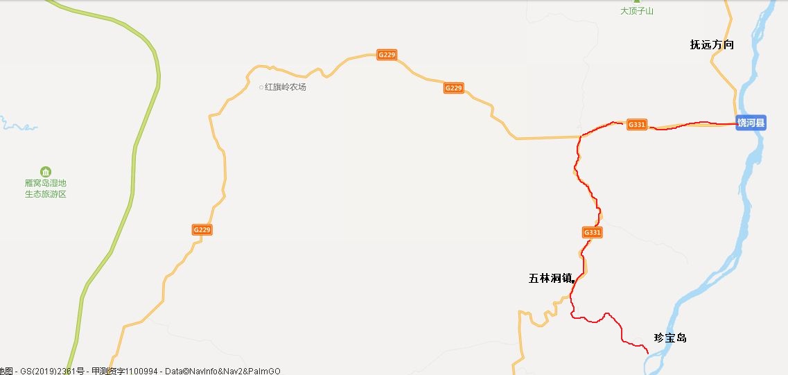 饶河县地图全图高清版图片